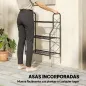 Soporte para Plantas de 3 Niveles Estantería Metálica Resistente para Interior y Exterior 69x28,5x78 cm Negro