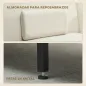 Sofá Cama de 3 Plazas con Mesa Auxiliar 3 en 1 con Respaldo Ajustable Apertura Clik-Clak 196x86x81 cm Beige