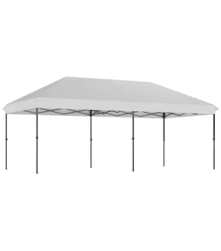 Carpa Plegable 6x3 m Pop-up Altura Ajustable 3 Niveles UPF50+ Bloqueo Central Sacos de Arena Bolsa con Ruedas Plateado