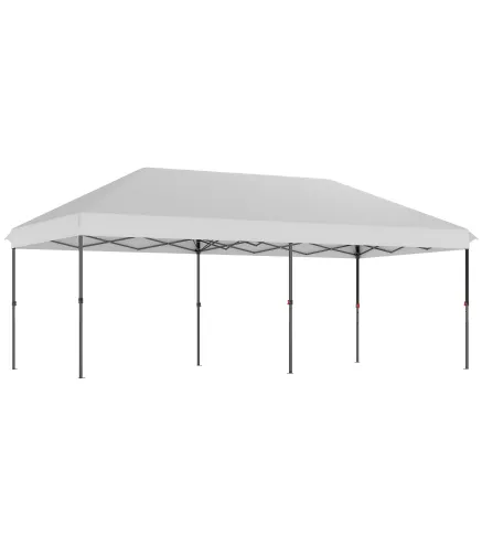 Carpa Plegable 6x3 m Pop-up Altura Ajustable 3 Niveles UPF50+ Bloqueo Central Sacos de Arena Bolsa con Ruedas Plateado