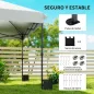 Carpa Plegable 6x3 m Pop-up Altura Ajustable 3 Niveles UPF50+ Bloqueo Central Sacos de Arena Bolsa con Ruedas Plateado