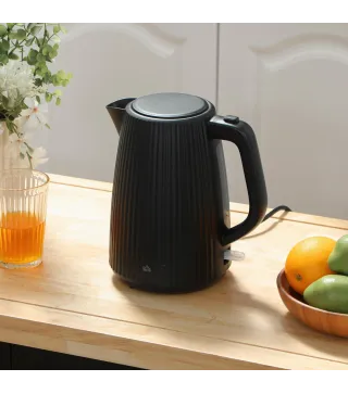 Hervidor Eléctrico 1,7L 2200W con Filtro Antical Desmontable Apagado Automático Base Giratoria 360° Negro