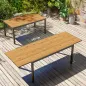 Mesa de Comedor Exterior Extensible de 160-240 cm para 6-8 Personas Mesa de Jardín Rectangular para Terraza Marrón