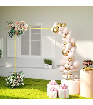 Arco de Jardín para Rosas de Metal Arco de Boda Resistente a la Intemperie para Decoración Patio 200x40x200 cm Dorado