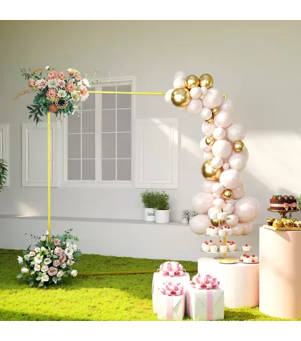 Arco de Jardín para Rosas de Metal Arco de Boda Resistente a la Intemperie para Decoración Patio 200x40x200 cm Dorado