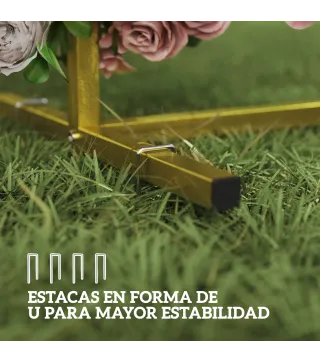 Arco de Jardín para Rosas de Metal Arco de Boda Resistente a la Intemperie para Decoración Patio 200x40x200 cm Dorado