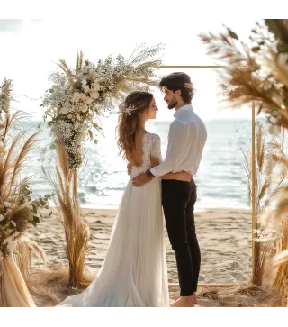 Arco de Jardín para Rosas de Metal Arco de Boda Resistente a la Intemperie para Decoración Patio 200x40x200 cm Dorado