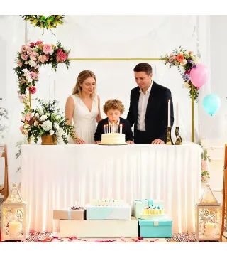 Arco de Jardín para Rosas de Metal Arco de Boda Resistente a la Intemperie para Decoración Patio 200x40x200 cm Dorado