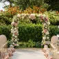 Arco de Jardín para Rosas de Metal Arco de Boda Resistente a la Intemperie para Decoración Patio 200x40x200 cm Dorado