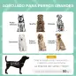 Cama Elevada para Mascotas Portátil con Toldo Extraíble Tela Transpirable al Aire Libre para Interior y Exterior 92x76x90 cm Gri
