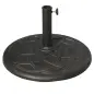 Base para Sombrilla de Jardín Peso Neto 19 kg Soporte de Parasol Apto para Mástil de 38mm/48mm Resina para Terraza Patio Exterio