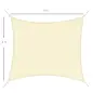 Toldo Vela Rectangular 6x4 m Vela de Sombra para Jardín Patio Terraza Poliéster Anti UV Color Beige
