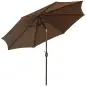 Sombrilla de Jardín Ø295x250 cm con Manivela Parasol Exterior con Mecanismo de Inclinación y Poste Desmontable de Metal para Ter Sombrilla de Jardín Ø295x250 cm con Manivela Parasol Exterior con Mecanismo de Inclinación y Poste Desmontable de Metal para Ter