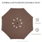 Sombrilla de Jardín Ø295x250 cm con Manivela Parasol Exterior con Mecanismo de Inclinación y Poste Desmontable de Metal para Ter