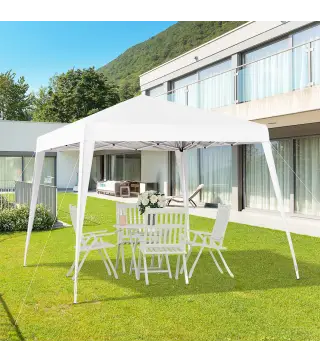 Carpa Plegable 3x3 m, Pop-up, Cenador Pabellón de Jardín, Altura Ajustable con Bolsa de Transporte, Anti-UV, Impermeable, Gazebo