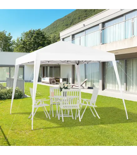 Carpa Plegable 3x3 m, Pop-up, Cenador Pabellón de Jardín, Altura Ajustable con Bolsa de Transporte, Anti-UV, Impermeable, Gazebo