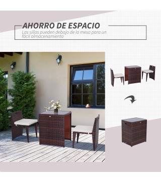 Conjunto 1 Mesa y 2 Sillas