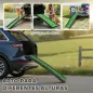 Rampa para Perros con Césped Artificial 155 cm Rampa para Perros para Coche Plegable con Asa Ángulo Ajustable Verde