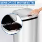 Cubo de Basura Inteligente 50L con Sensor Infrarrojo para Apertura Automática de Acero Inoxidable 33x25x84 cm Plata