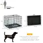 Jaula para Perros Plegable Transportín para Perros con 2 Puertas Bandeja Extraíble y Asa 75x48,5x53 cm Negro