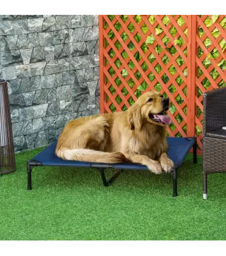Cama Elevada para Perros Gatos Portátil Cama para Mascotas con Zona de Malla Transpirable y Tela Oxford para Interior Exterior 9