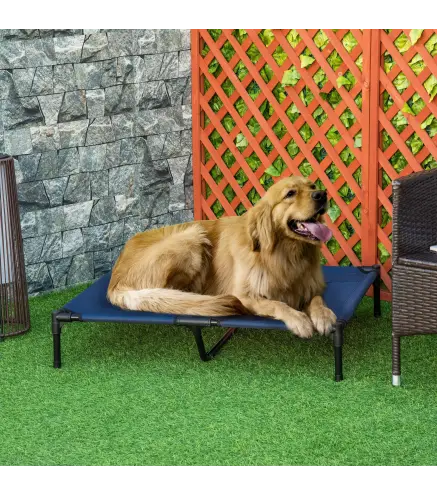Cama Elevada para Perros Gatos Portátil Cama para Mascotas con Zona de Malla Transpirable y Tela Oxford para Interior Exterior 9