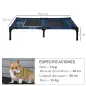 Cama Elevada para Perros Gatos Portátil Cama para Mascotas con Zona de Malla Transpirable y Tela Oxford para Interior Exterior 9