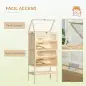Jaula de Madera para Hámster Ratones Animales Pequeños y Roedores Tipo Casa Conejera con Techo Abatible 5 Pisos 10 Plataformas y