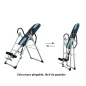 Tabla de Inversión Gravitacional Plegable con Altura Ajustable a 147-198cm y Cinturón 112-142x65x126 cm Negro y Azul