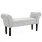 Banco Zapatero Banqueta con Brazos Tapizada tipo Banco de Madera para Dormitorio Salón Recibidor 102x36x51cm Carga 130kg