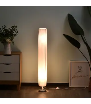 Lámpara de Pie Moderna para Dormitorio Comedor Salón (2 E27 Bombilla) Interruptor de y Bajo Consumo con Base de Acero In