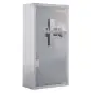 Armario de Medicinas Botiquín Gabinete de Primero Auxilios Acero Inox 3 Estantes Caja Colgante de Pared con Cerradura 25x12x48cm