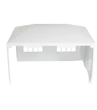 Carpa de Jardín 395x295x255 cm Cenador Desmontable Exterior con 2 Laterales 2 Ventanas Anti-UV para Terraza Patio Blanco