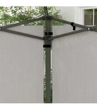 Paredes Laterales para Carpa 3x3 m y 3x6 m Juego de 2 Paredes para Cenador con Ventanas 293x193 cm Blanco