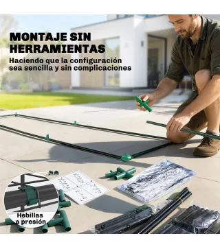 Invernadero Pequeño de 3 Niveles 2 Puertas Enrollables Marco de Acero Cubierta de Plástico 143x46x165 cm Transparente