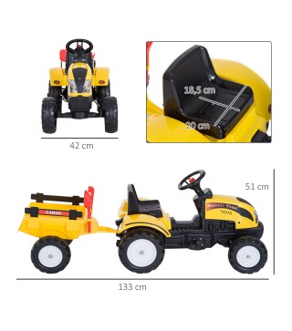 Tractor Pedal con Remolque
