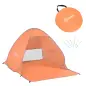 Tienda de Playa para 2-3 Personas Pop-Up con Ventanas tipo Refugio Protección Solar UV 200x150x119 cm Naranja