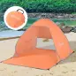 Tienda de Playa para 2-3 Personas Pop-Up con Ventanas tipo Refugio Protección Solar UV 200x150x119 cm Naranja