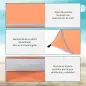 Tienda de Playa para 2-3 Personas Pop-Up con Ventanas tipo Refugio Protección Solar UV 200x150x119 cm Naranja