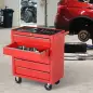Caja Taller Carro de Herramientas con Ruedas Cerradura tipo Mueble de Almacenamiento para Taller Garaje y Hogar Chapa de Acero 6