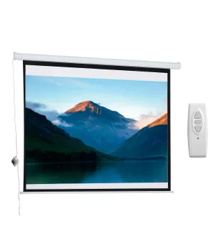 Pantalla del Proyector Eléctrica Portátil Universal 84 Pulgadas Pantalla para Proyección Motorizada 4:3 con Control Remoto Cine