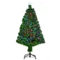 Árbol de Navidad de Fibra Óptica 120 cm Decoración Navideña con 16 LED de 3 Colores 130 Ramas Ø60x120 cm Verde Árbol de Navidad de Fibra Óptica 120 cm Decoración Navideña con 16 LED de 3 Colores 130 Ramas Ø60x120 cm Verde