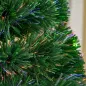 Árbol de Navidad de Fibra Óptica 120 cm Decoración Navideña con 16 LED de 3 Colores 130 Ramas Ø60x120 cm Verde Árbol de Navidad de Fibra Óptica 120 cm Decoración Navideña con 16 LED de 3 Colores 130 Ramas Ø60x120 cm Verde