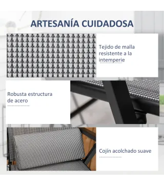 Tumbona Plegable de Jardín Tumbona Gravedad Cero con Respaldo Ajustable en 9 Posiciones con Cojín 70x65x111 cm Gris