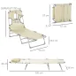 Tumbona Reclinable y Plegable de Jardín con Orificio de Lectura Reposacabezas y Respaldo Ajustable en 5 Niveles para Playa 182x5 Tumbona Reclinable y Plegable de Jardín con Orificio de Lectura Reposacabezas y Respaldo Ajustable en 5 Niveles para Playa 182x5