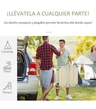 Tumbona Reclinable y Plegable de Jardín con Orificio de Lectura Reposacabezas y Respaldo Ajustable en 5 Niveles para Playa 182x5