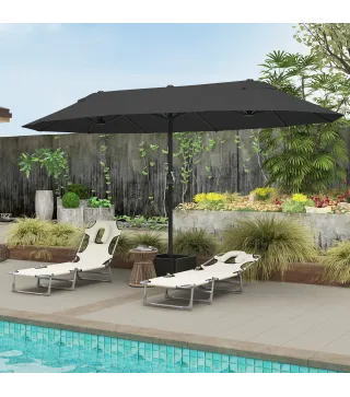 Tumbona Reclinable y Plegable de Jardín con Orificio de Lectura Reposacabezas y Respaldo Ajustable en 5 Niveles para Playa 182x5
