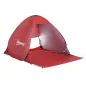 Tienda de Playa para 2-3 Personas Pop-Up con Ventanas tipo Refugio con Protección Solar UV 200x150x119 cm Rojo