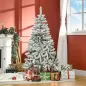 Árbol de Navidad Artificial 150 cm con Nieve Ignífugo con 358 Ramas Decoración Navideña para Interiores Verde