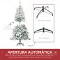 Árbol de Navidad Artificial 150 cm con Nieve Ignífugo con 358 Ramas Decoración Navideña para Interiores Verde
